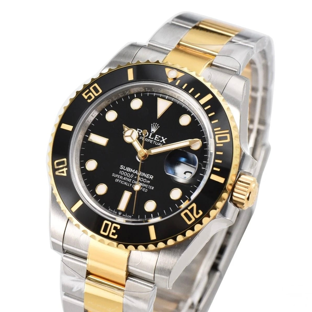 Rolex Submariner 41mm SS/YG Bracelet Black Ceramic Dial