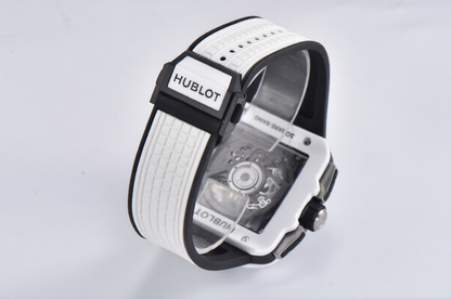 Hublot Square Bang Unico 42mm White Rubber Strap White Dial