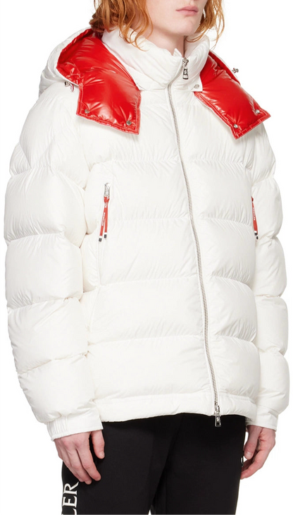 Moncler Poirier Down Jacket "White-Red"