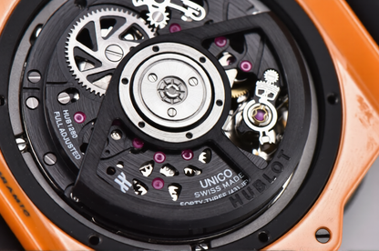 Hublot Big Bang Unico 42mm Orange Rubber Strap Orange Ceramic Sceleton Dial