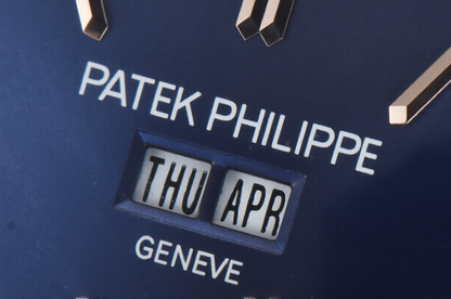 Patek Philippe Grand Complications Moonphase 38.5mm Rose Gold Blue Leather and Dial