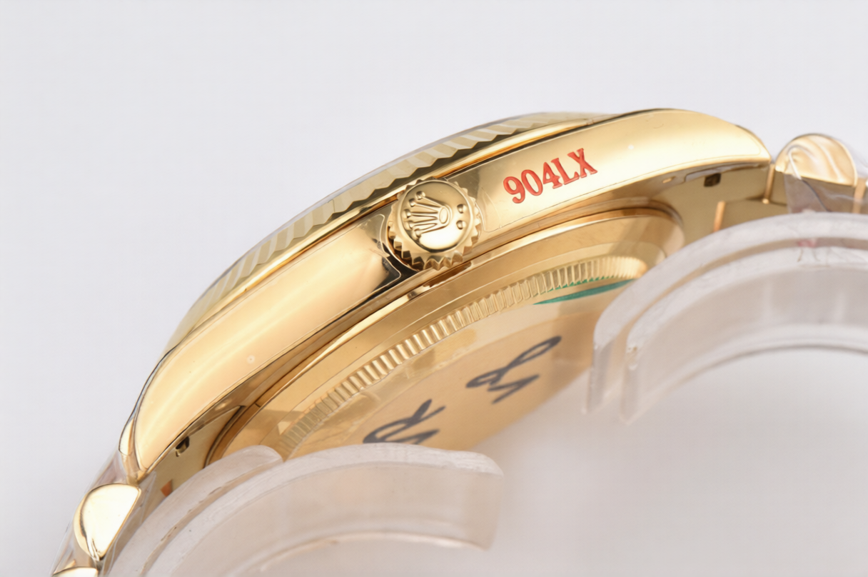 Rolex Day Date 40mm Yellow Gold President Bracelet Black Cryatal Dial