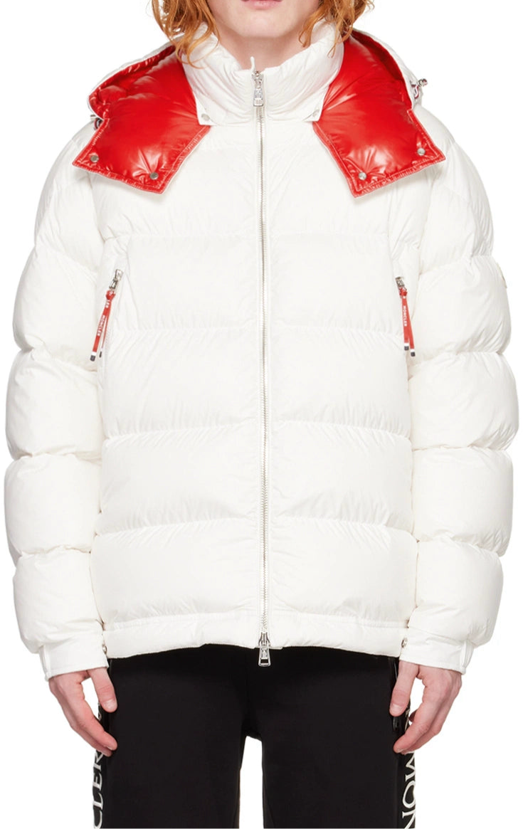 Moncler Poirier Down Jacket "White-Red"