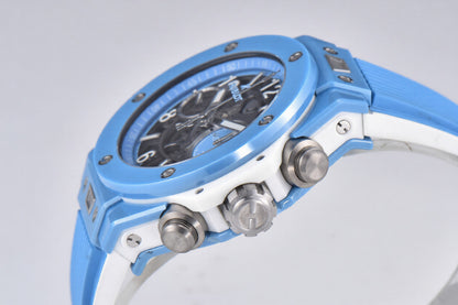 Hublot Big Bang Unico 44mm Blue Rubber Strap Skeleton Dial