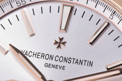 Vacheron Constantin Overseas 41mm Brown Rubber Strap Silver Dial