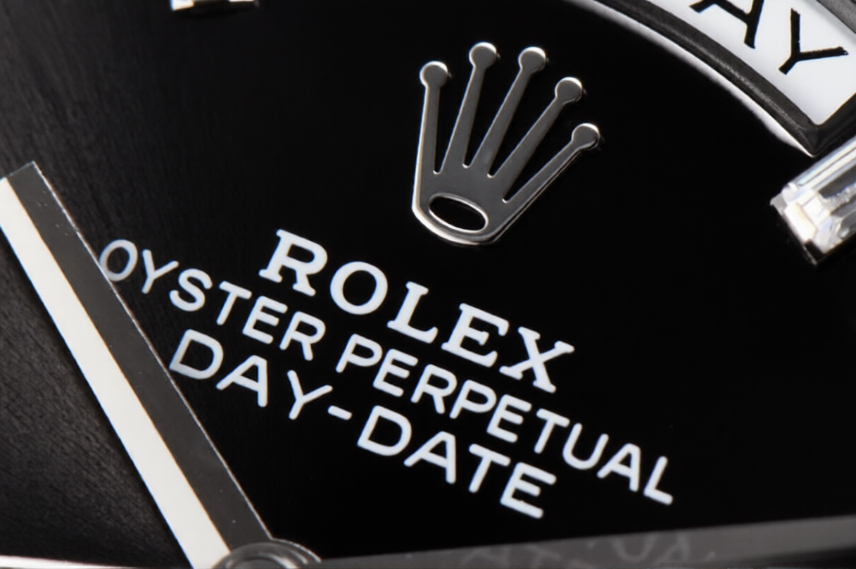 Rolex Day Date 40mm President Bracelet Black Crystal Dial