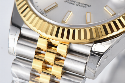 Rolex Date Just 41mm SS/YG Jubilee Bracelet Silver Dial