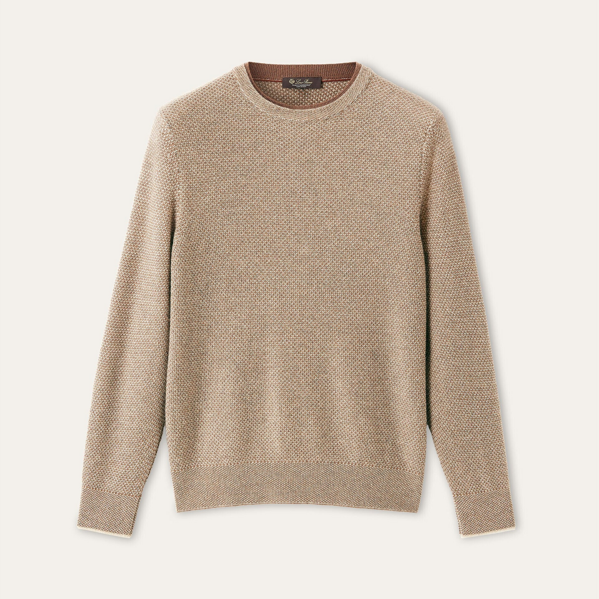 Loro Piana Varallo Crewneck "Mulberry Natural Wood"