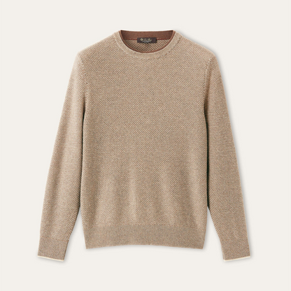 Loro Piana Varallo Crewneck "Mulberry Natural Wood"