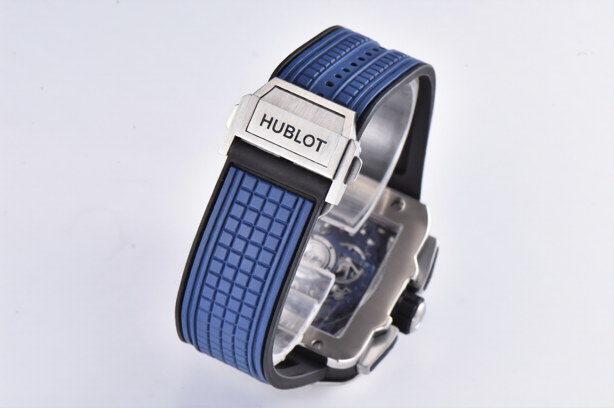 Hublot Square Bang Unico 42mm Blue Rubber Strap Skeleton Dial