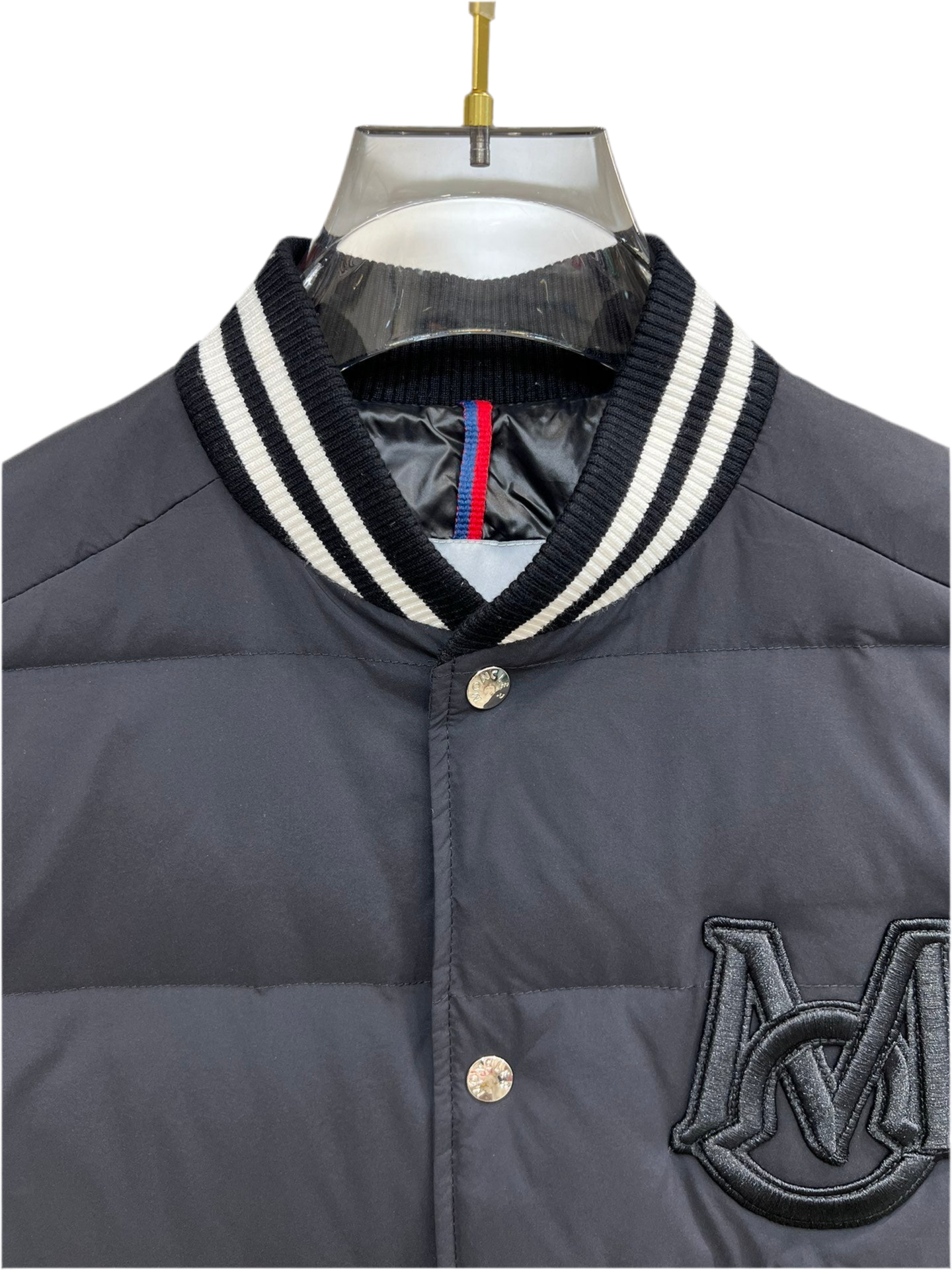 Moncler Bouchet Down Bomber Jacket "Black-White"