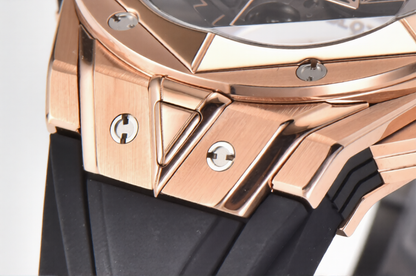 Hublot Big Bang Sang Bleu II Chrono 45mm Rose Gold Black Rubber Strap Black Dial