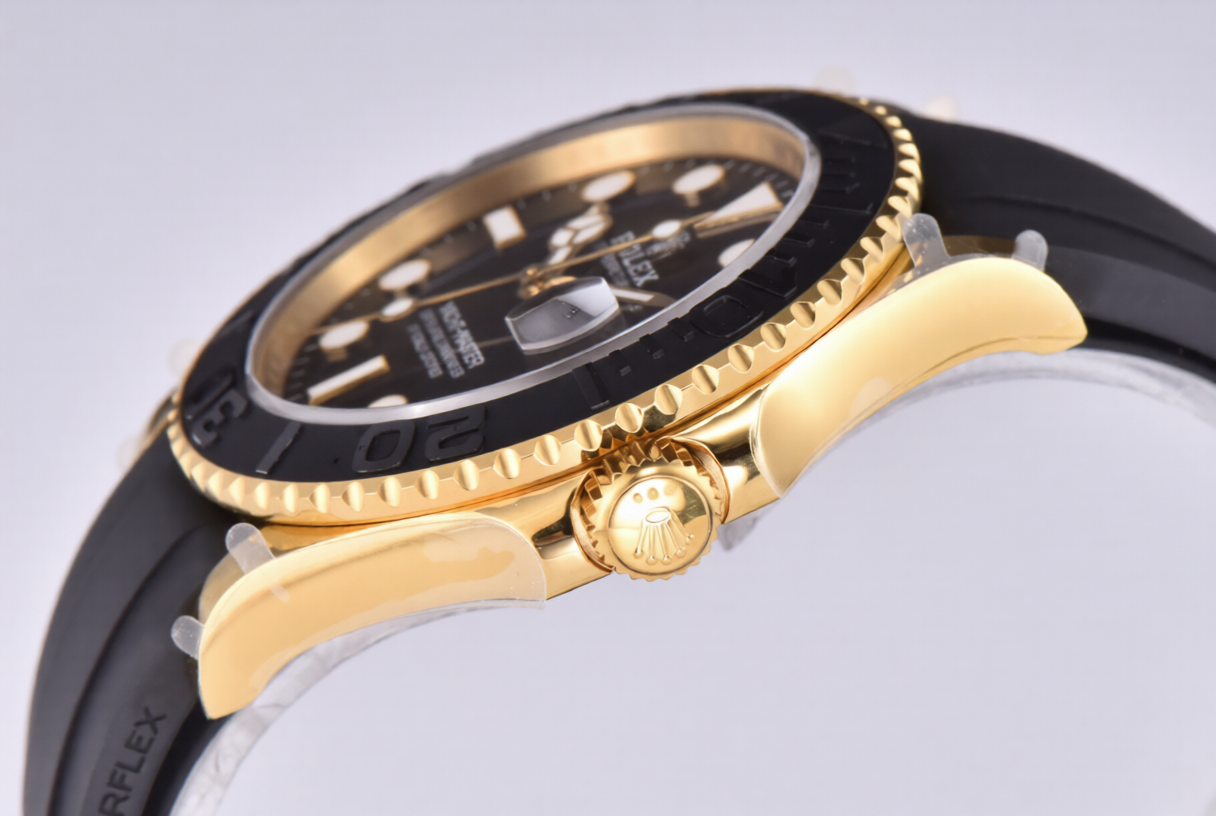 Rolex Yacht-Master 42mm Oysterflex Strap Ceramic Bezel Black Dial