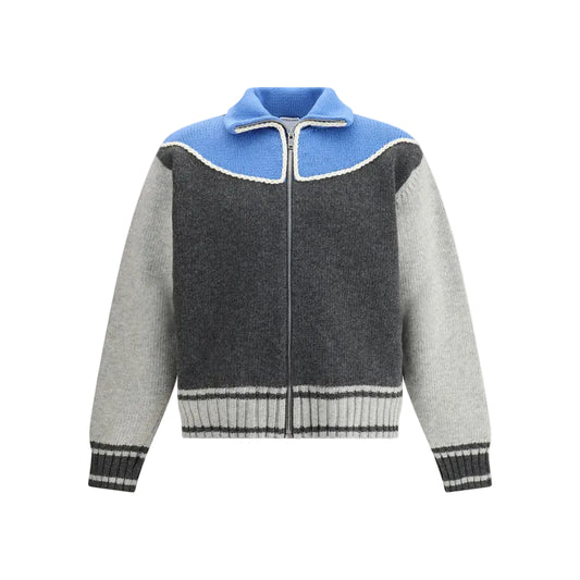 Bottega Veneta Zip Sweater "Antracite-Blue"