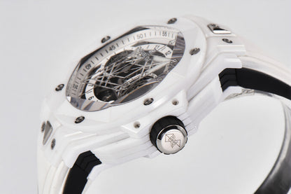 Hublot Big Bang Sang Bleu ll 45mm White Ceramic White Rubber Strap