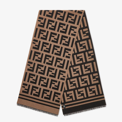 Fendi Wool Scarf "Brown"