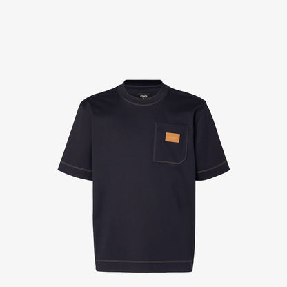 Fendi Cotton T-shirt "Dark Blue"