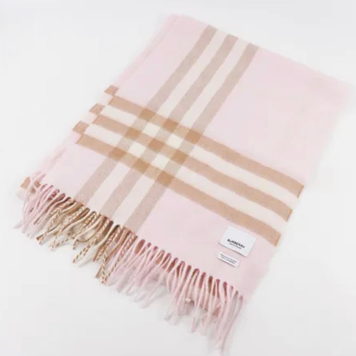 Burberry Cashmere Scarf "Pink-Brown"
