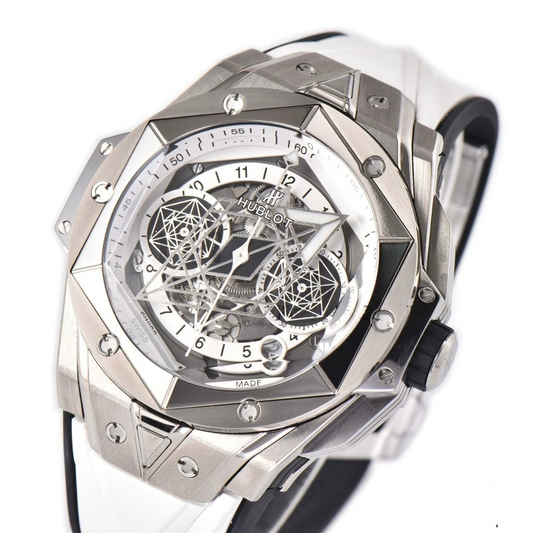 Hublot Big Bang Sang Bleu II Chrono 45mm White Rubber Strap