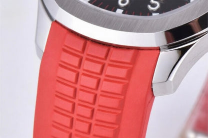 Patek Philippe Aquanaut 40mm Singapore Red Rubber Strap Grey Dial