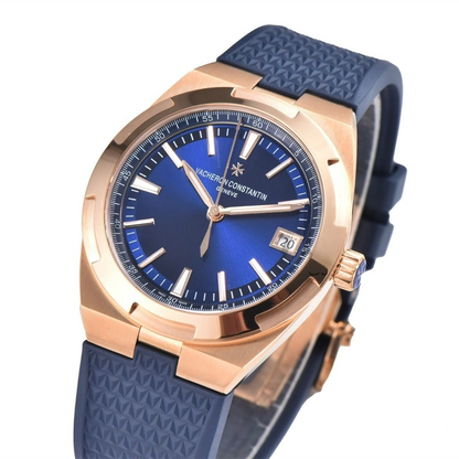 Vacheron Constantin Overseas 41 mm Blue Rubber Strap Blue Dial
