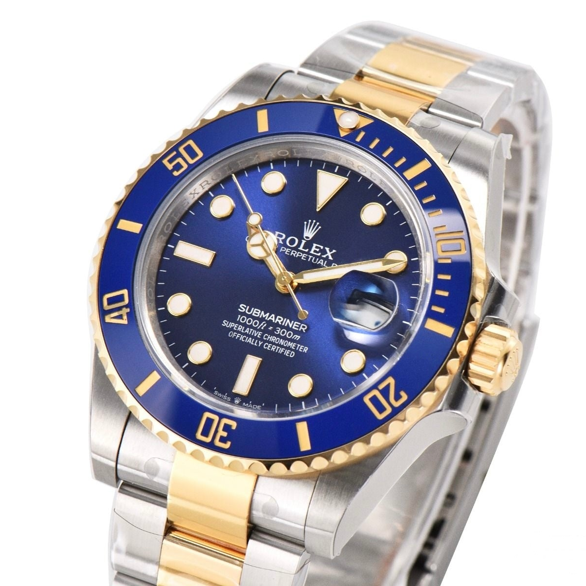 Rolex Submariner 41mm SS/YG Bracelet Blue Ceramic Dial