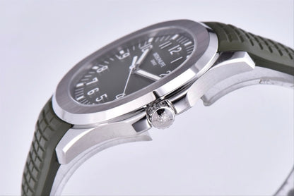 Patek Philippe Aquanaut 42mm Green Rubber Strap Green Dial