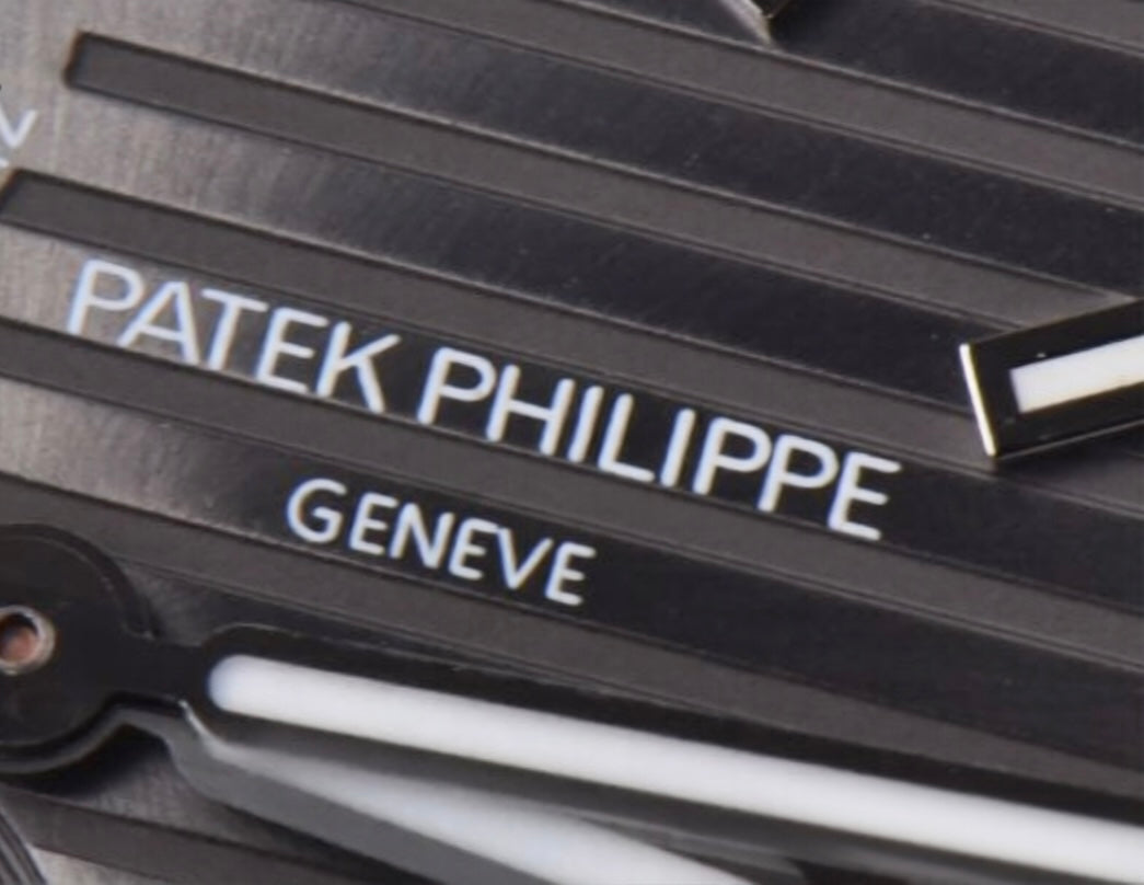 Patek Philippe Nautilus 41mm Black Leather Grey Dial