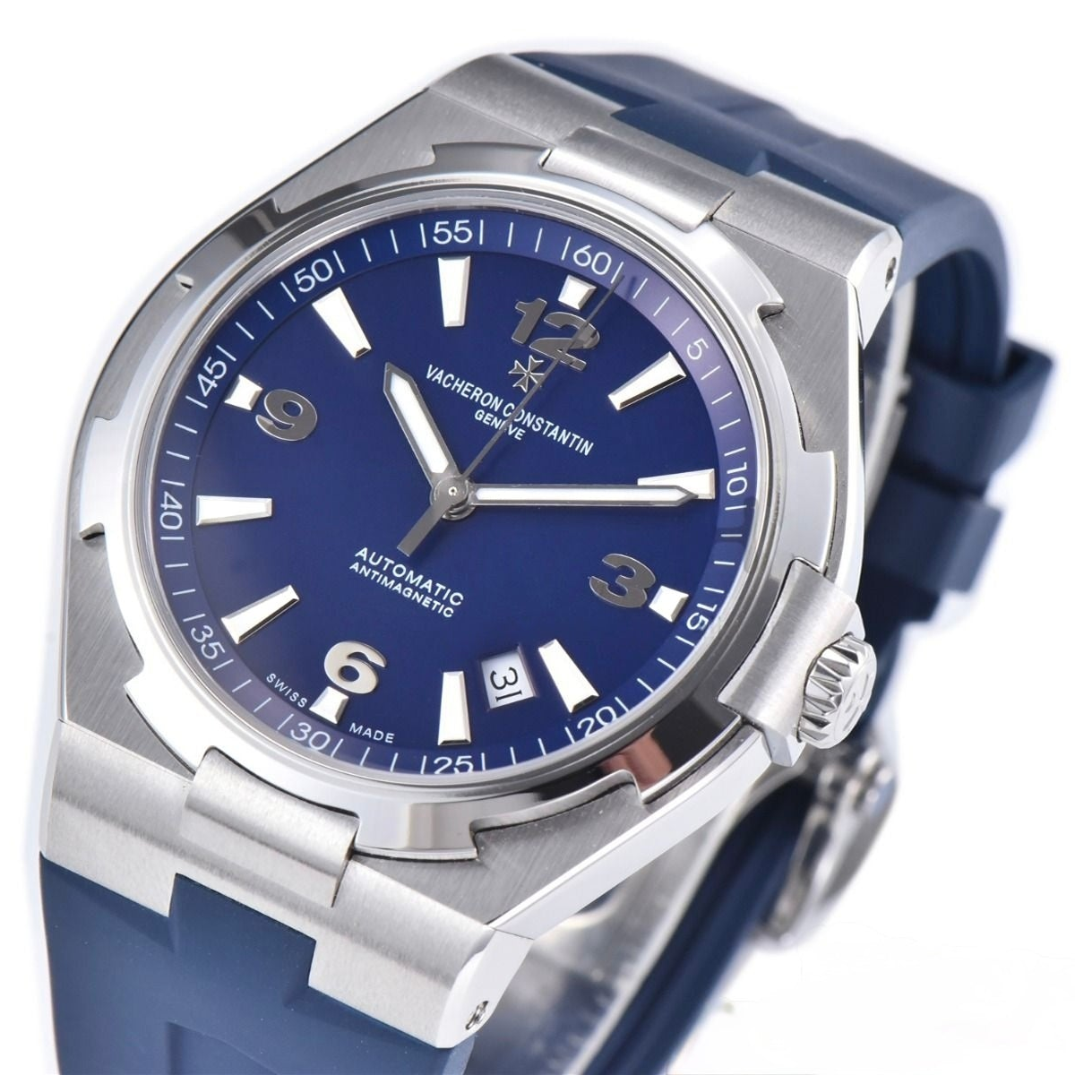 Vacheron Constantin Overseas 42mm Blue Rubber Strap Blue Dial
