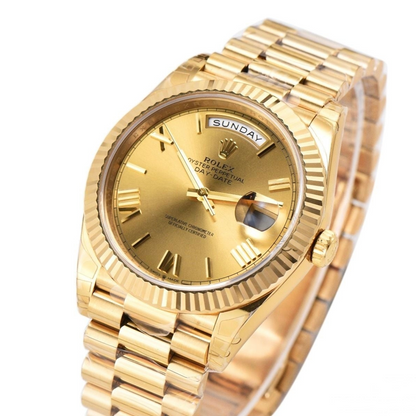 Rolex Day Date 40mm Yellow Gold President Bracelet Gold Roman Dial