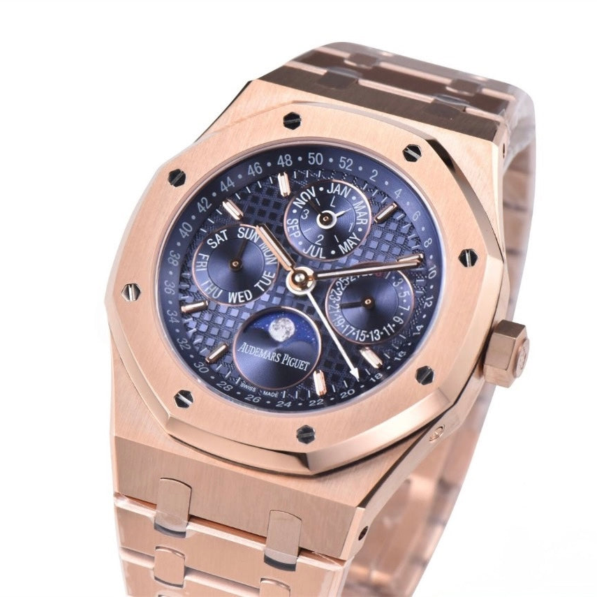 Audemars Piguet Royal Oak 41mm Perpetual Calendar Rose Gold Blue Dial