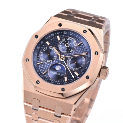 Audemars Piguet Royal Oak 41mm Perpetual Calendar Rose Gold Blue Dial