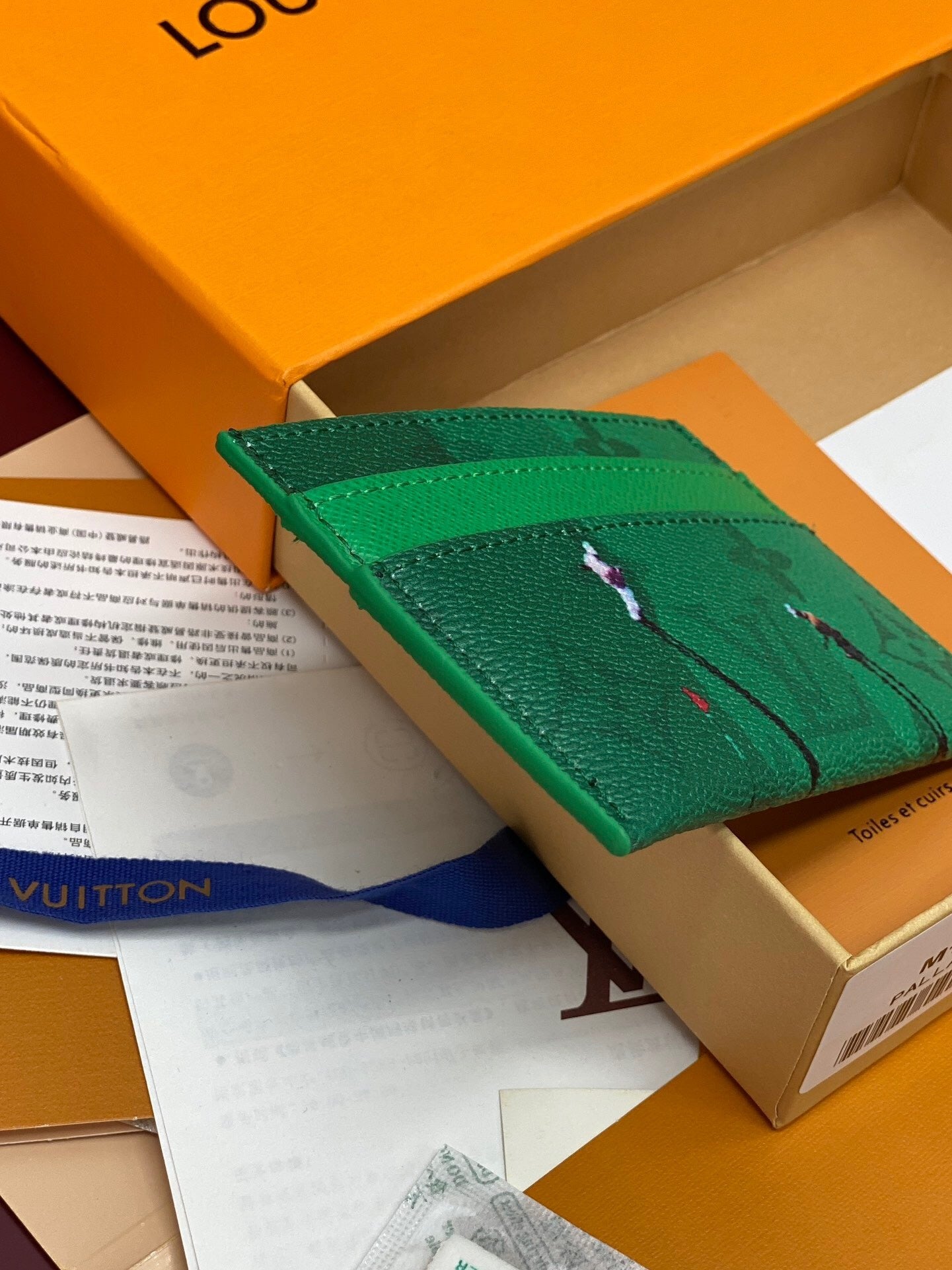 Louis Vuitton Double Card Holder "Vert"