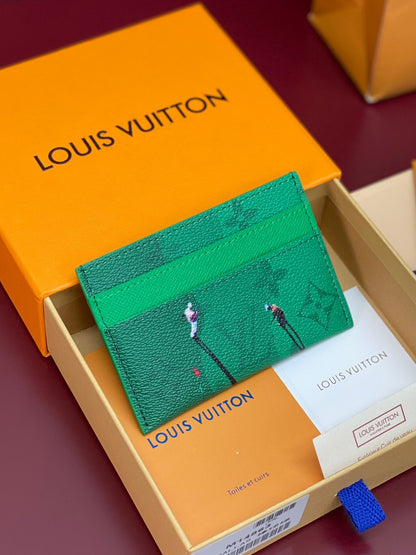 Louis Vuitton Double Card Holder "Vert"