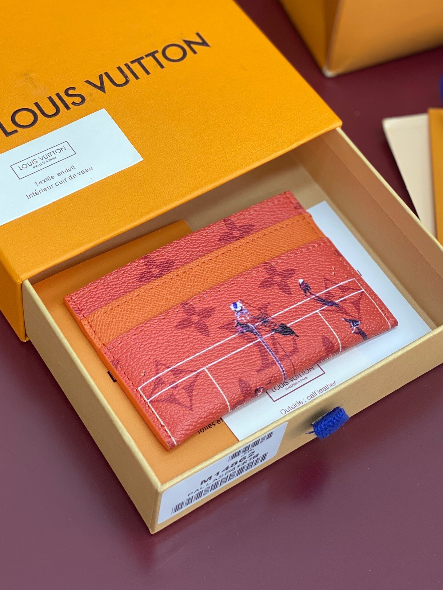 Louis Vuitton Double Card Holder "Rouge Brique"