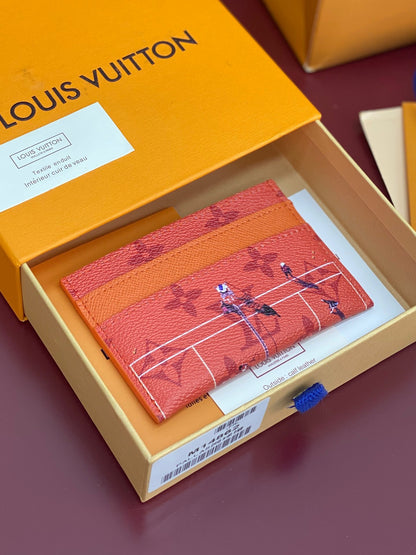 Louis Vuitton Double Card Holder "Rouge Brique"