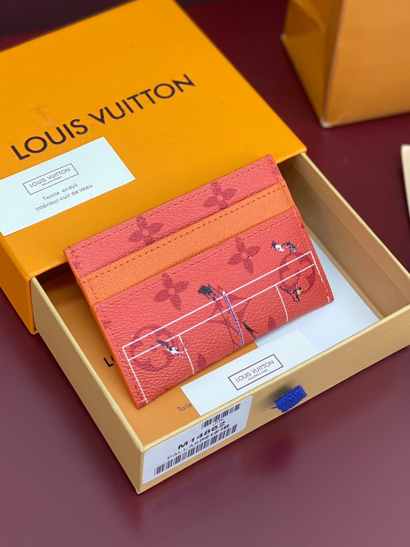Louis Vuitton Double Card Holder "Rouge Brique"