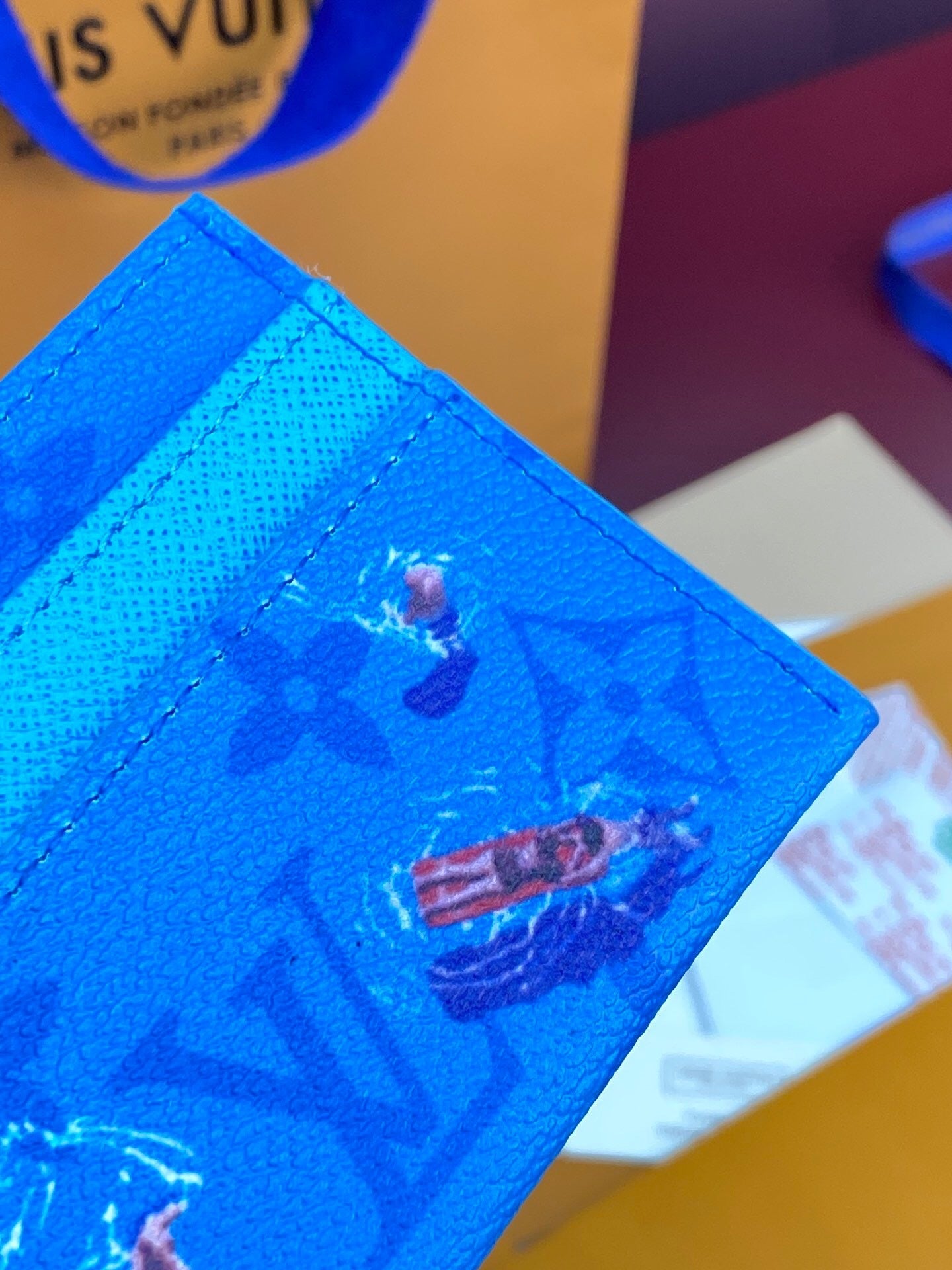 Louis Vuitton Double Card Holder "Blue Lagoon"