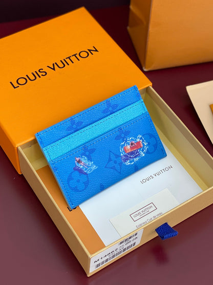 Louis Vuitton Double Card Holder "Blue Lagoon"