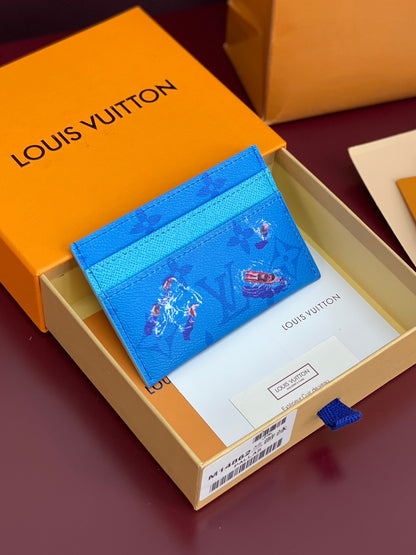Louis Vuitton Double Card Holder "Blue Lagoon"