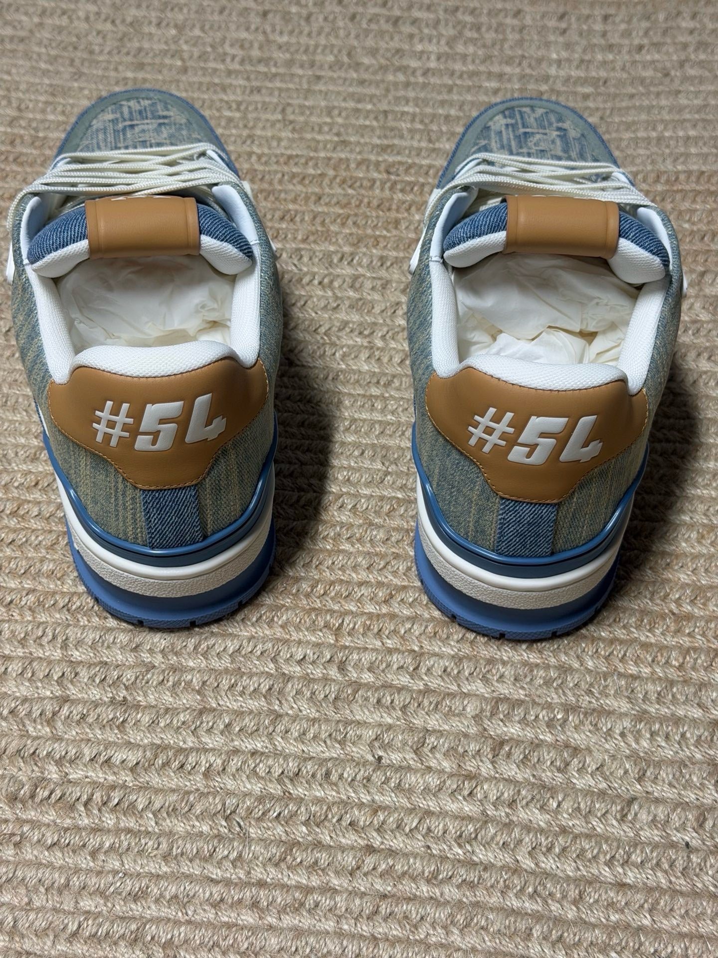 Louis Vuitton LV Trainers "Blue Denim-Brown"