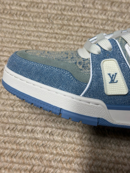 Louis Vuitton LV Trainers "Blue Denim-Brown"