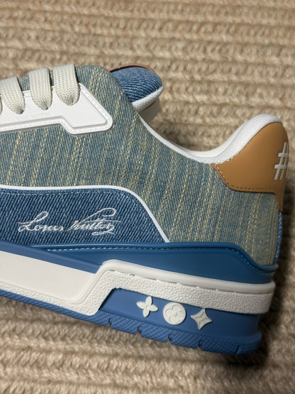 Louis Vuitton LV Trainers "Blue Denim-Brown"