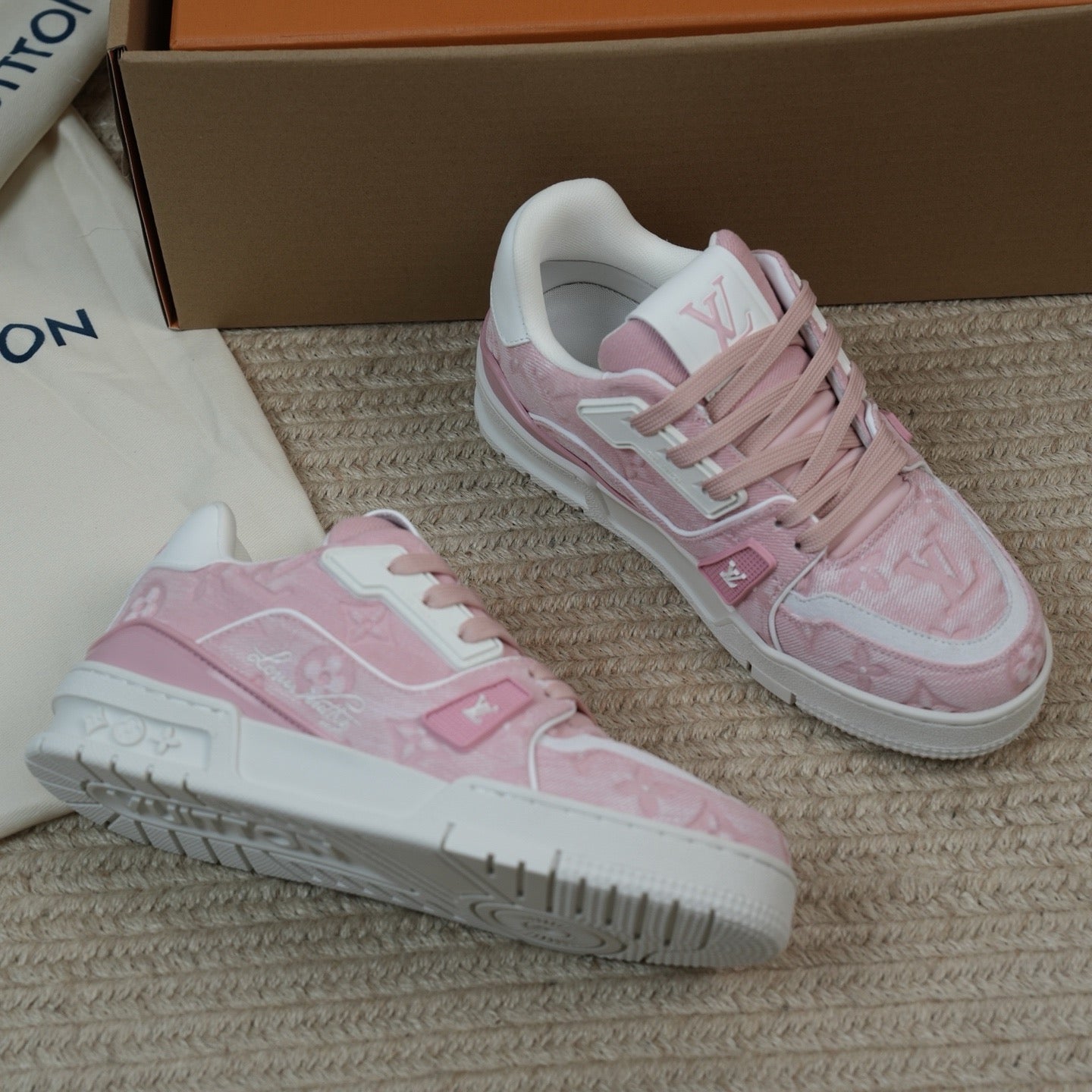 Louis Vuitton LV Trainers "Pink Denim"