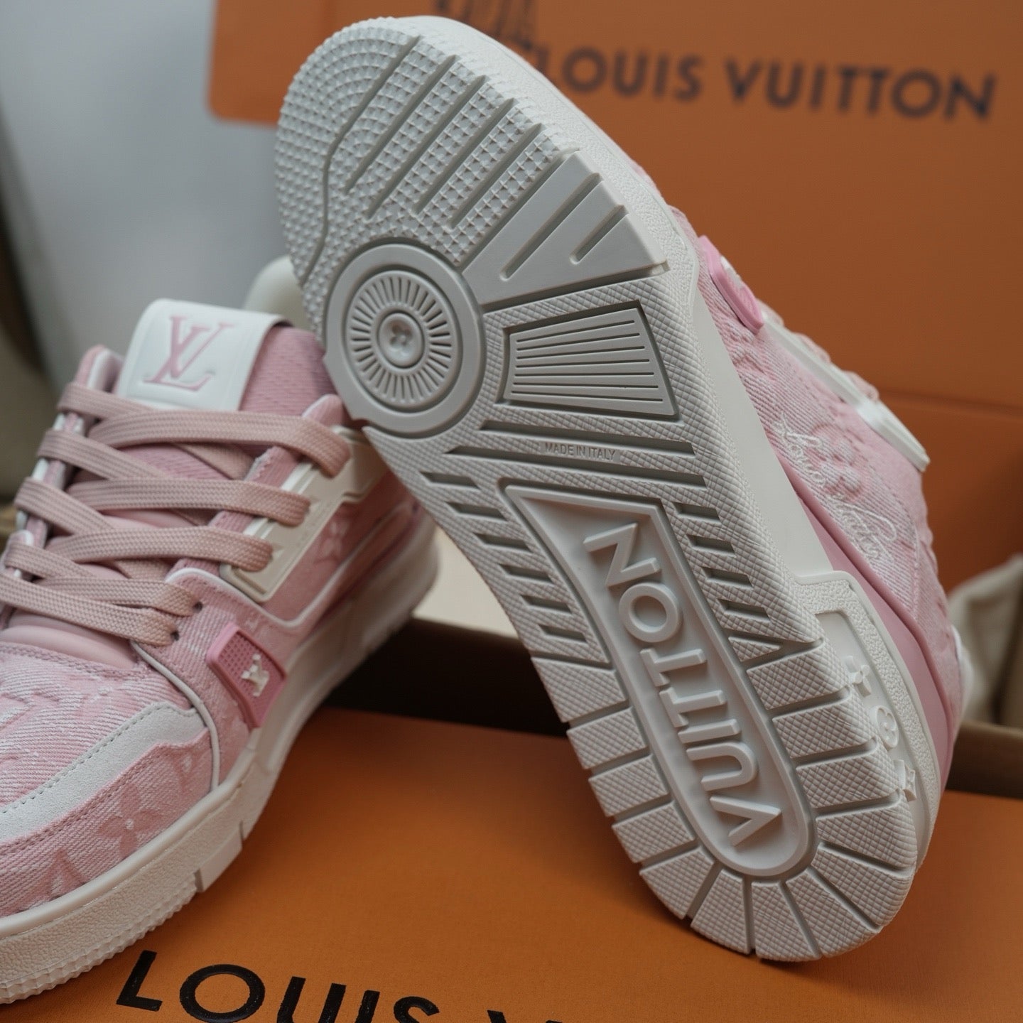 Louis Vuitton LV Trainers "Pink Denim"