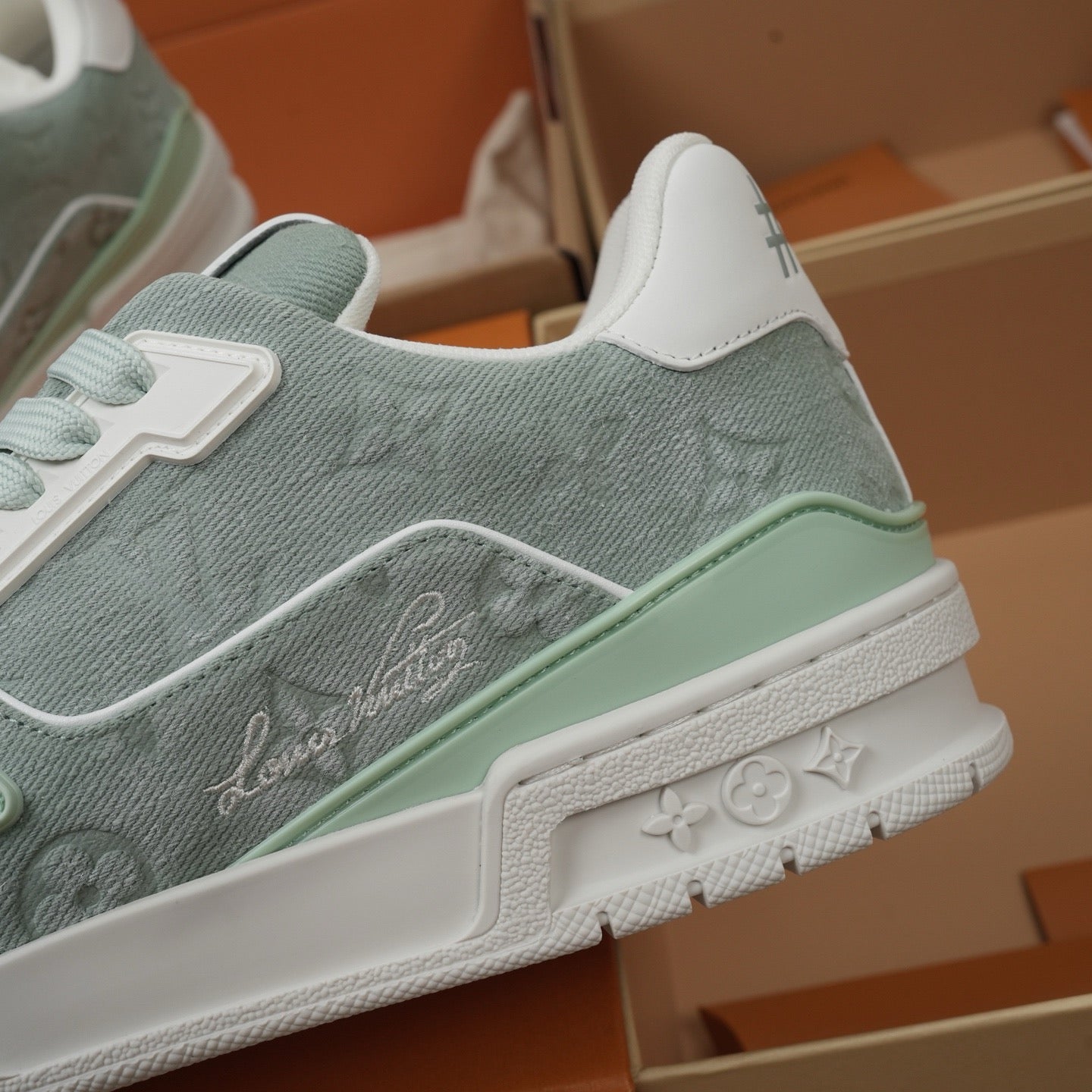 Louis Vuitton LV Trainers "Light Green Denim"