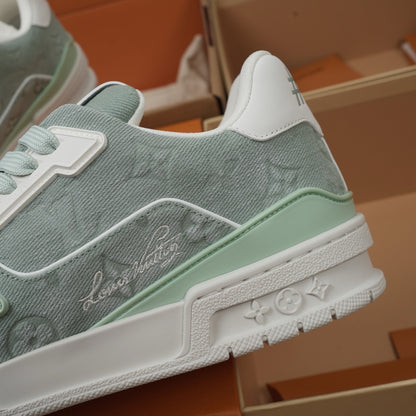 Louis Vuitton LV Trainers "Light Green Denim"