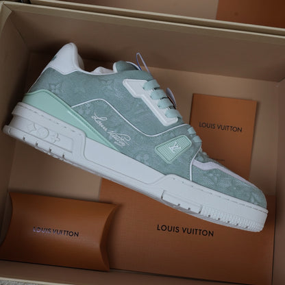 Louis Vuitton LV Trainers "Light Green Denim"