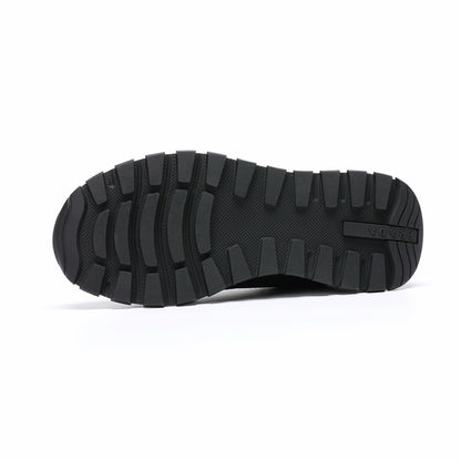Prada Prax 02 Fabric and Brushed Leather Sneakers "Black"