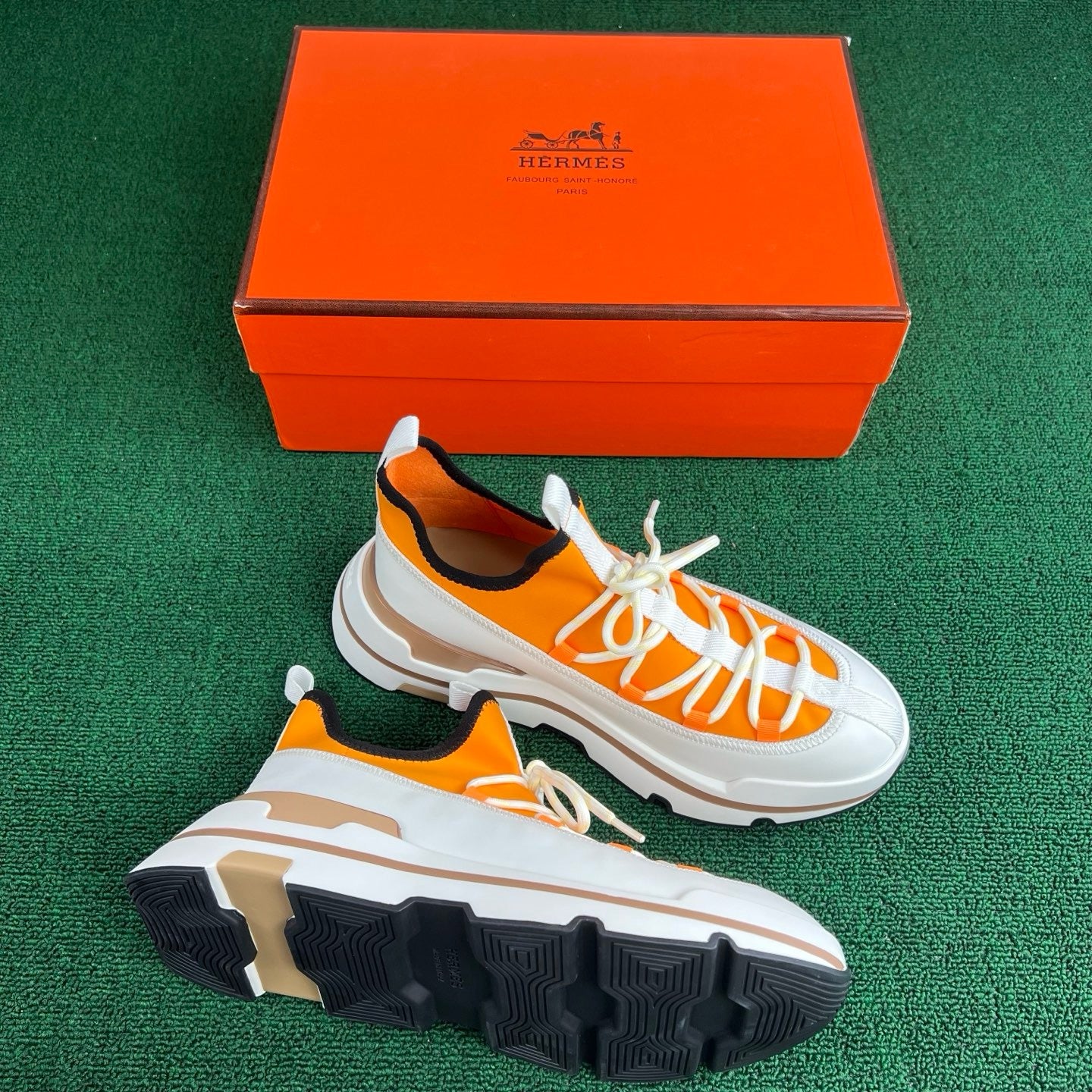 Hermes Moove Sneaker "Orange-White"